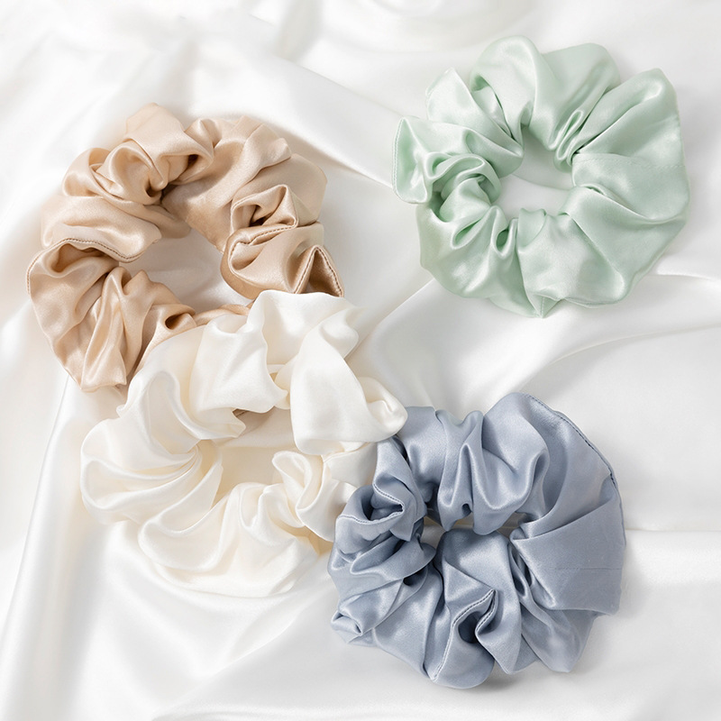 Hot Selling silk scrunchies 100% mulberry silk scrunchies for hair 100% silk hair ties