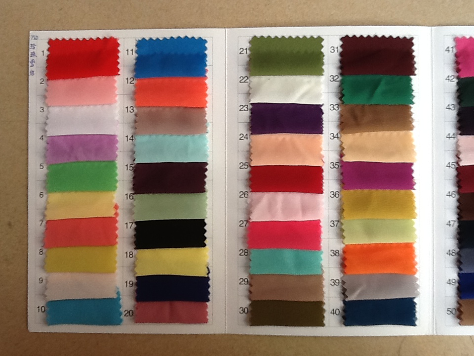 polyester chiffon fabrics various colors